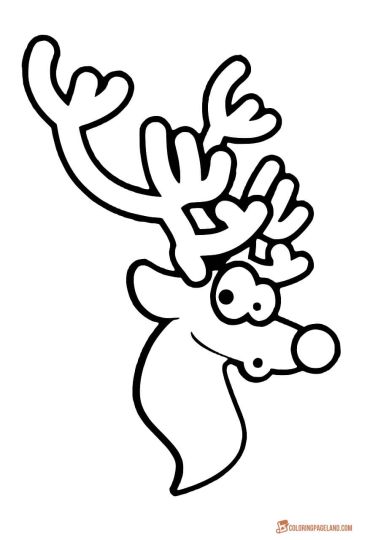 Reindeer Face Coloring Pages - Part 4